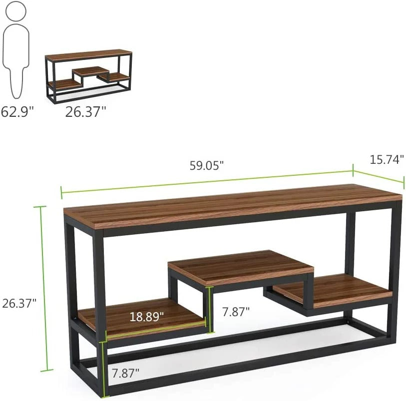 The Paysan Bookcase Shelve Console Table Decor